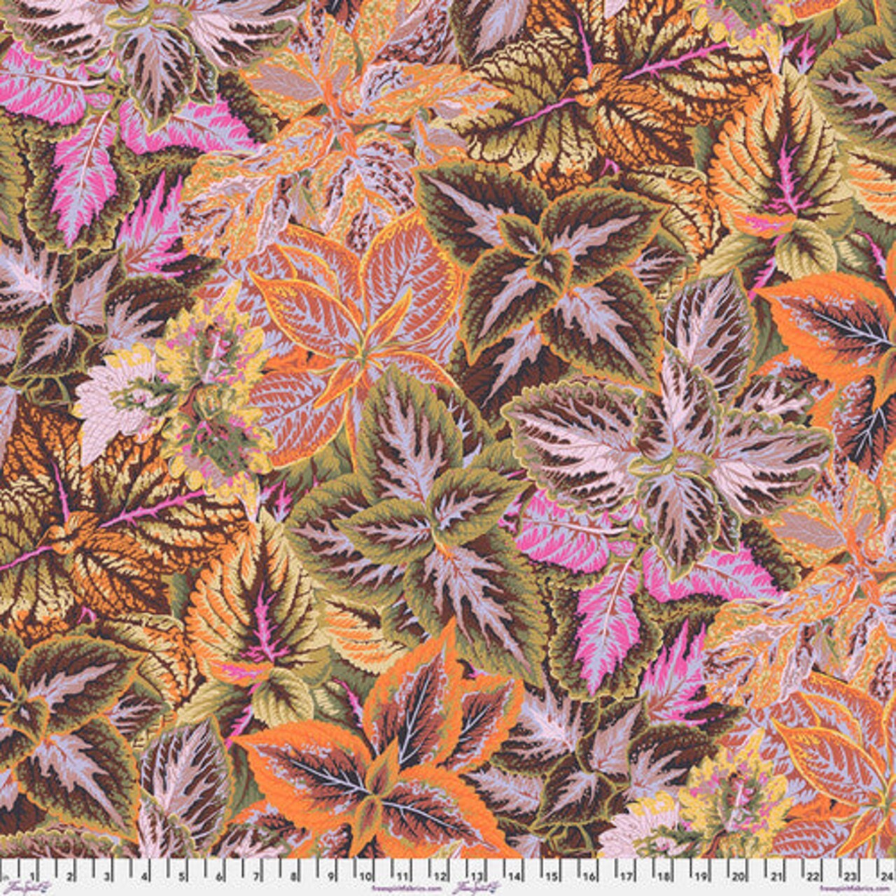 Fabric FreeSpirit Kaffe Fassett Collective Brown Bold Leaves August 2025 by the Quarter Yard PWPJ132.BROWN